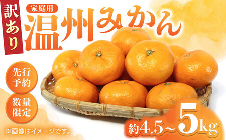 【先行予約】【数量限定】【訳あり】家庭用 温州 みかん 約約4.5kg〜5kg【合同会社 福福堂】[ZCN014]
