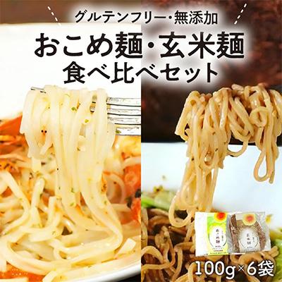 ふるさと納税 延岡市 【グルテンフリー】無添加おこめ麺・玄米麺食べ比べセット　100g×6袋