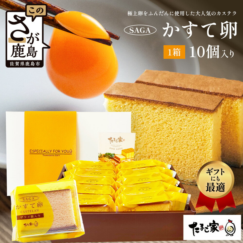 【ふるさと納税】たまご家のカステラ 10個入 ギフト 【 個包装 】 卵専門店 濃厚 こだわり卵 スイーツ 内祝い お中元 お歳暮 お返し 贈答 鹿島市 B-906