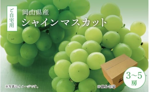 真庭市産 シャインマスカット 自宅用 3～5房 2kg ぶどう 岡山 真庭 大粒 葡萄 2025年9月中旬以降発送予定 果物 フルーツ ブドウ 人気 数量限定 ご家庭用 皮ごと シャイン マスカット 産地直送 お買い得 甘い 新鮮 数量限定 岡山名産 フルーツ王国 定番【shinemuscat03】
