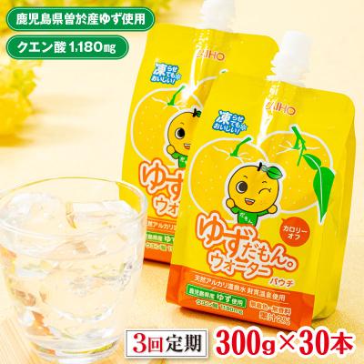 ふるさと納税 曽於市 【3回定期】ゆずだもん。 ウォーターパウチタイプ 30本