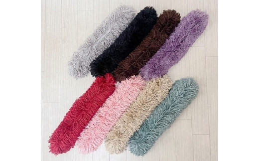 【むろの屋】モコモコ省スペースモップ（モスグリーン）　―花粉対策にも― HYLON