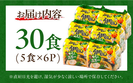 うまかっちゃん 博多 からし高菜風味 30食 (5袋×6パック) ラーメン とんこつ 豚骨ラーメン うまかっちゃん 乾麺 博多 高菜 インスタント ラーメン 豚骨 とんこつ ラーメン インスタント 博