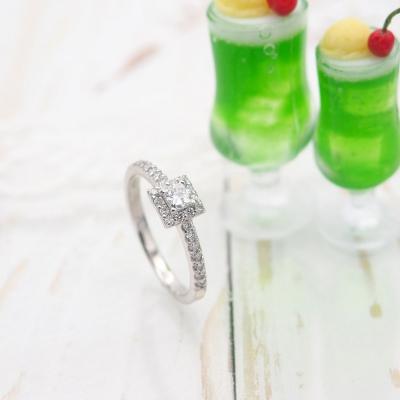 ふるさと納税 甲府市 PT900 プリンセスカットダイヤモンド リング　HR-009176 |  | 02