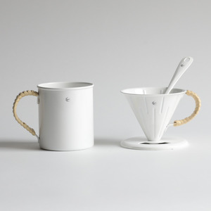 グローカルスタンダードプロダクツ TSUBAME RATTAN / Coffee Dripper & Mug セット / ホワイト