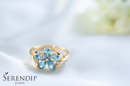 【指輪】ブルースター blue star K10 トパーズ ダイヤモンド ジュエリー アクセサリー(7号～14号)