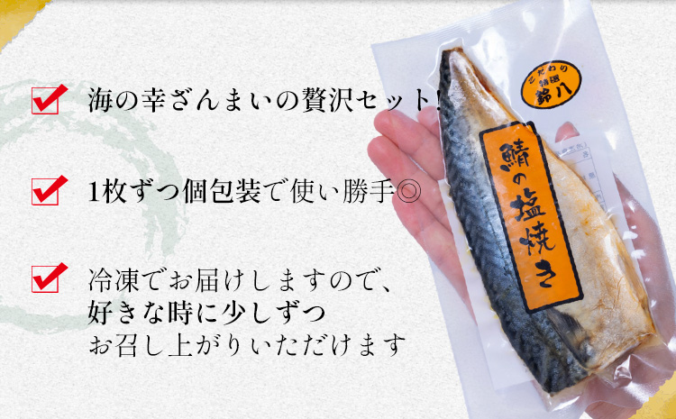 干物・焼魚・塩辛セット 4~6種10枚 株式会社鈴八フーズ 《90日以内に出荷予定(土日祝除く)》【配送不可地域：離島】塩辛100gさばの塩焼き さけの塩焼き 干物 アジ カレイ 金目鯛 イカ ホッケ
