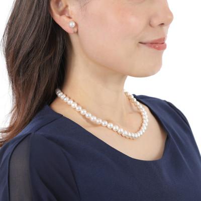 ふるさと納税 和泉市 【RoseYumiRose】8mmパール3点セット(ネックレス/ペンダント/イヤリング)ホワイト |  | 01