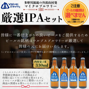 WolvesBrewing 丹波山クラフトビール 厳選IPA 3本セット/地ビ ール 【tab0222-03】