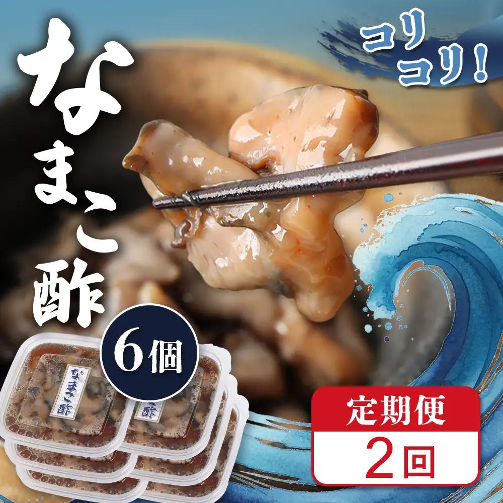 【定期便：全2回】【マリナシーフーズ】なまこ酢×6個 計360g【02183】