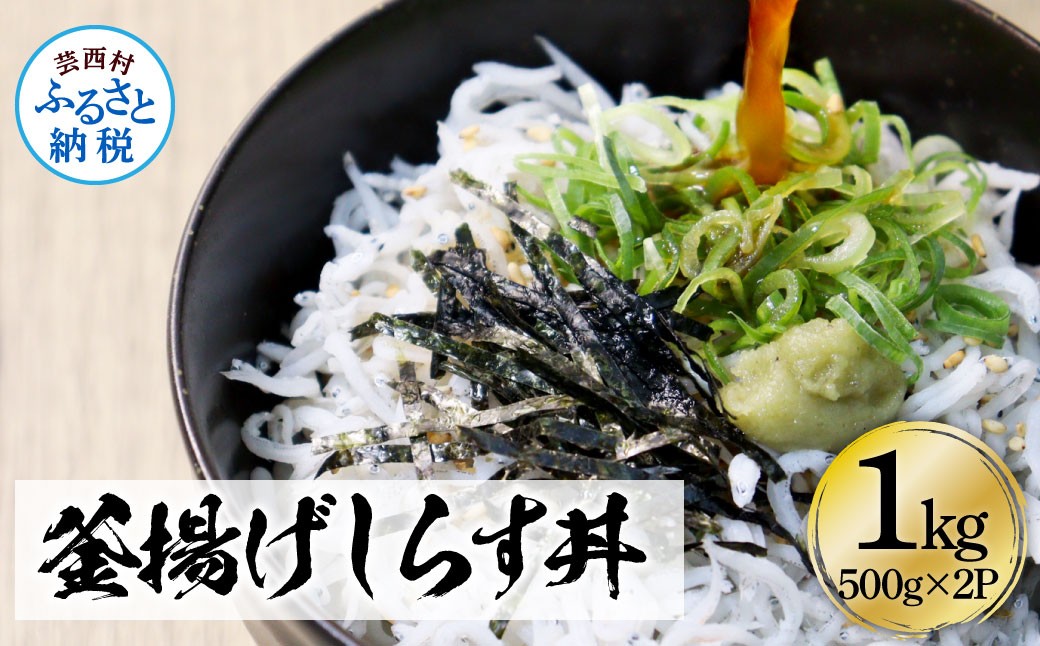 
高知県産釜揚げしらす500g×2パック 1kg 1キロ 簡易梱包 シラス 小分け 国産 釜揚げ しらす丼 海鮮丼 お茶漬け ごはん 軍艦巻き 手巻き寿司 ご飯 雑炊 冷奴 冷凍配送 おかず おつまみ
