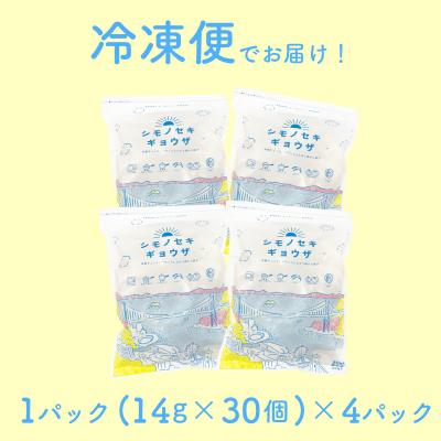 ふるさと納税 下関市 シモノセキギョウザ 120個 30個×4パック 冷凍 小分け ぎょうざ IB009-y |  | 03