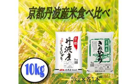 令和7年度産 新米 丹波産米 コシヒカリ キヌヒカリ 食べ比べ 10kg 精米（5kg×2）