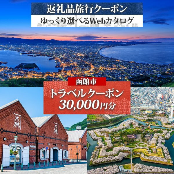 【ふるさと納税】北海道 函館市 旅行クーポン 30,000円分 温泉 観光 旅行 ホテル 旅館 老舗 高級 トラベル チケット 家族 カップル 宿泊 予約 おすすめ 父の日 母の日 旅行券 宿泊券