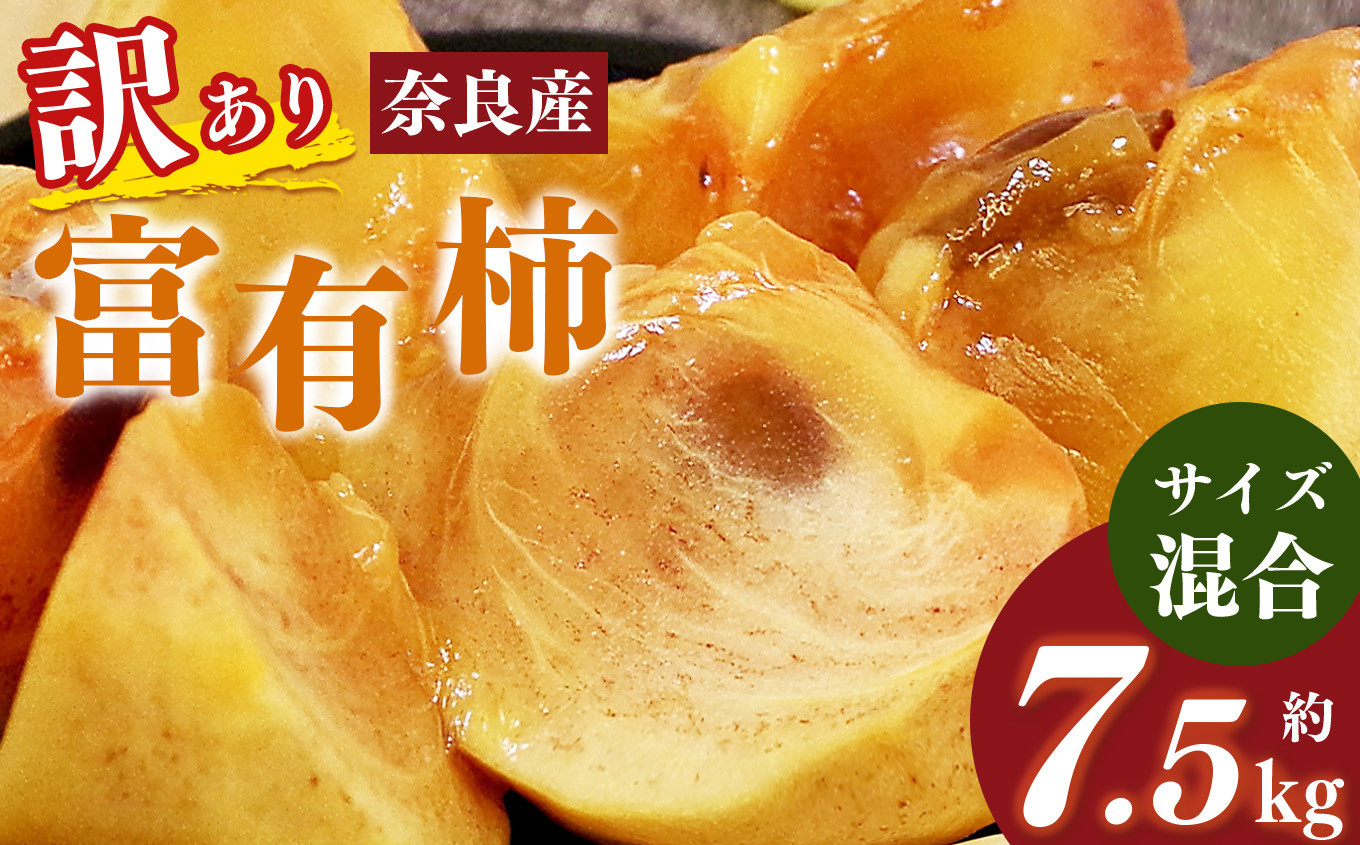 
【訳あり】富有柿 サイズおまかせ 約7.5㎏ | フルーツ くだもの 果物 柿 かき カキ 富有柿 奈良県 五條市
