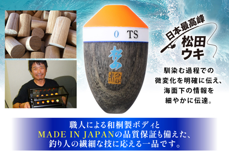 ウキ 釣り 松田ウキ 松山TS タングステン 6-6号 Mサイズ 2個