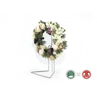 ふるさと納税 米子市 &lt;フラワーギャラリーf2&gt;アーティフィシャルフラワーリース【大山ブランド会】