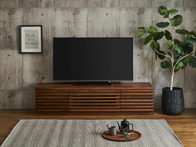 【開梱・設置】アストロ 160cm テレビボード（ウォールナット）　AX043