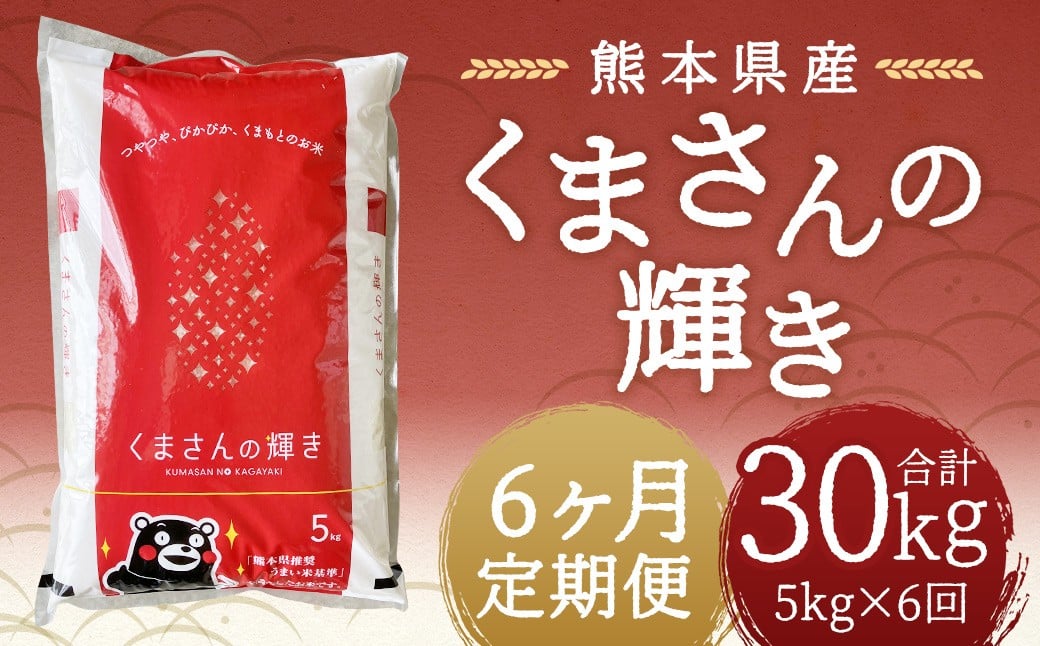 
            【令和7年産】 【6回定期便】 くまさんの輝き5kg 【2026年9月下旬迄発送予定】 お米 白米  ご飯 国産 単一原料米 熊本県 人吉市
          
