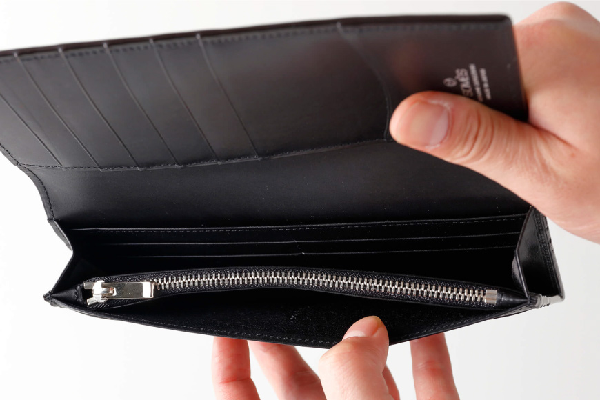 SOMES 財布 メンズ ディアマン 束入れ ブラック DM-02 長財布 本革 [ソメスサドル 北海道 砂川市 12260606-bk] ソメス サイフ さいふ 革 レザー 革製品 コードバン 薄い