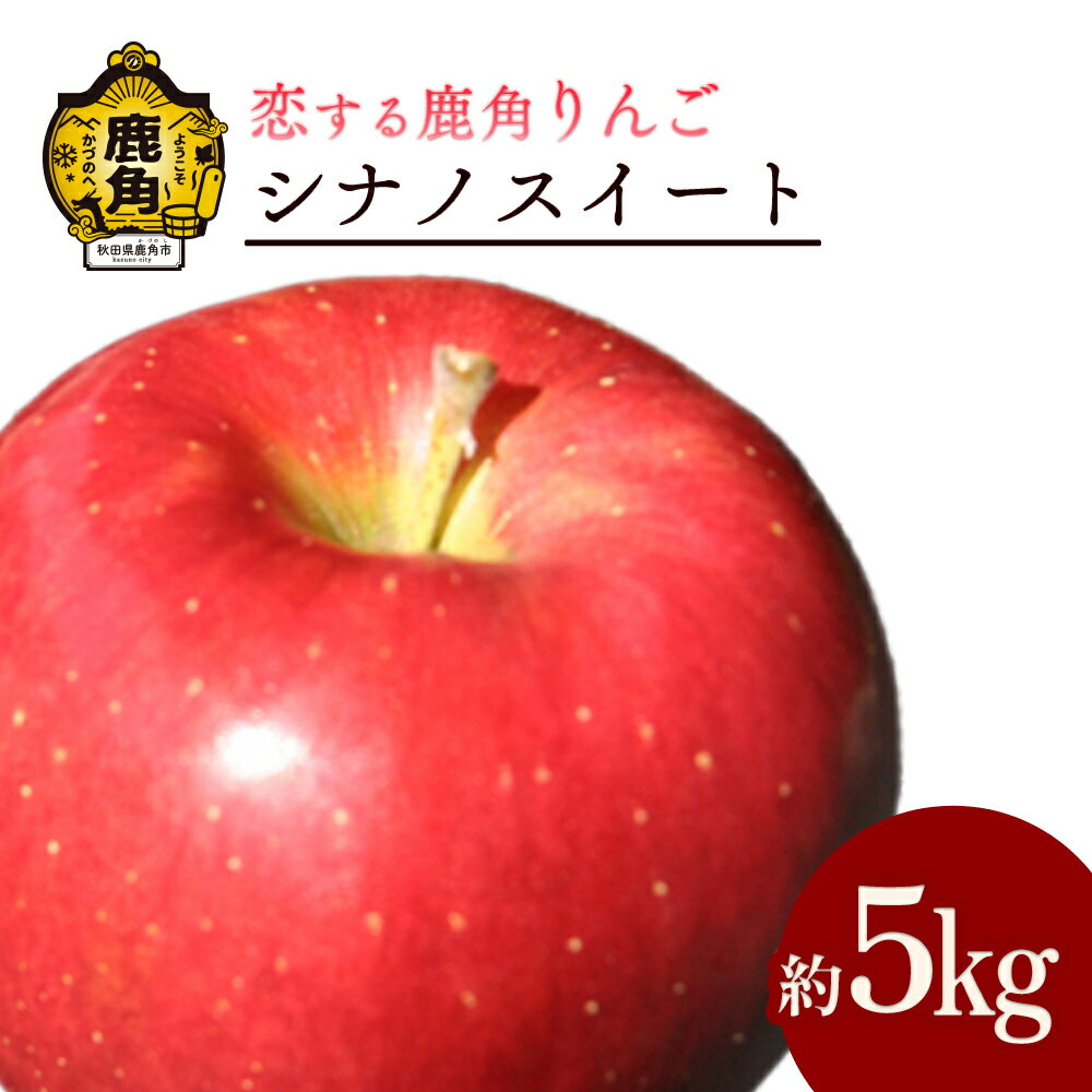 【ふるさと納税】《 先行予約 》 鹿角りんご シナノスイート 5kg かづの りんご 食感 果汁 さっぱり リンゴ 完熟 旬 県産りんご お中元 お歳暮 贈り物 お見舞い グルメ ギフト 故郷 秋田 あきた 鹿角市 鹿角 送料無料 【恋する鹿角カンパニー】
