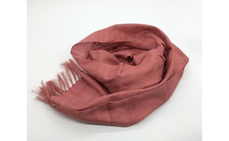 軽くて柔らかい上田紬のストール えんじ