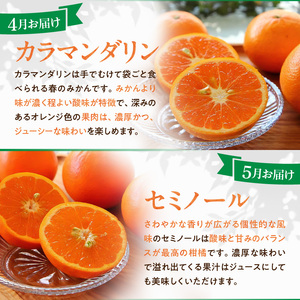 お試し柑橘定期便【5回定期便】潮_ZS69008