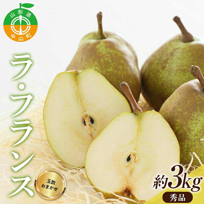 【ふるさと納税】《2026年度先行予約》山形県産 ラ・フランス 秀品 約3kg（8～14玉） 果物 くだもの フルーツ 梨 ナシ ラフランス 洋梨 洋なし 洋ナシ 山形県 中山町 おすすめ F4A-0354