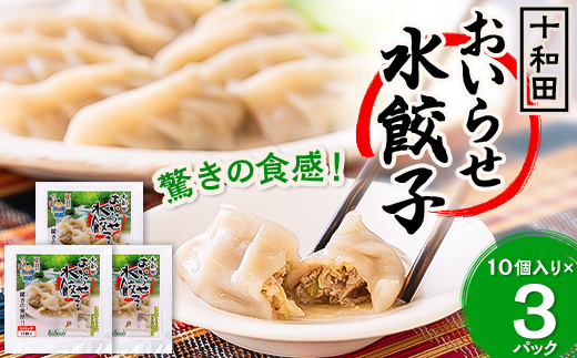 
            驚きの食感!十和田おいらせ水餃子　1パック(10個入り)×3【1033464】
          