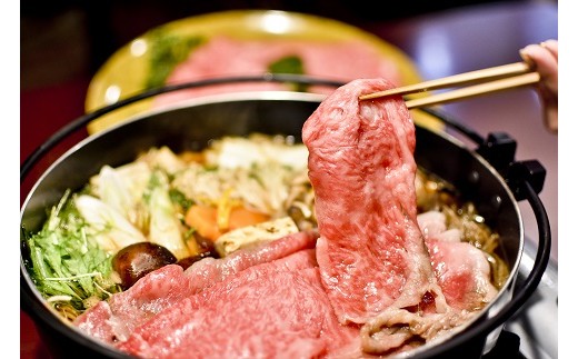 能登牛カタロース料理例（すき焼き）