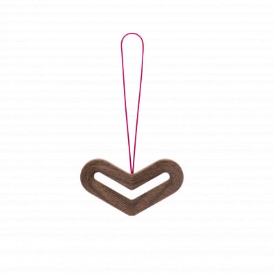旭川家具　cosine　STEPS オーナメント HEART ウォルナット_05790【配送不可地域：離島・沖縄】【1747256】