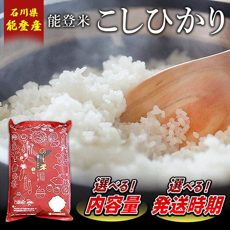 【ふるさと納税】【能登半島地震復興支援】＼選べる内容量・発送時期／令和7年産 コシヒカリ 能登米 ｜白米 精米 こしひかり 米 こめ コメ お米 国産 訳あり 生活応援価格 ご家庭用 石川県 七尾市 能登