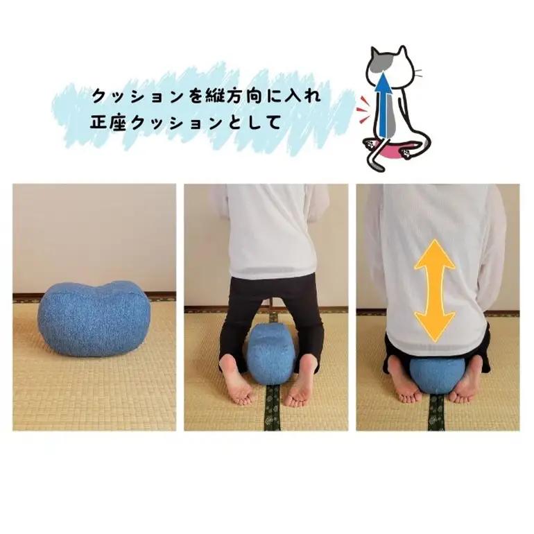 姿勢も良くなる正座クッション 正座 あぐら 座禅 瞑想 骨盤 立てる クッション 広島 安芸高田市