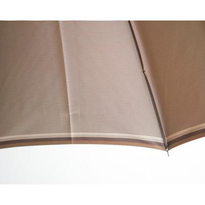 ふるさと納税 中央区 【数量限定】小宮商店　『裏縞』雨晴兼用折りたたみ傘　60cm10本骨　グレイッシュブラウン |  | 03