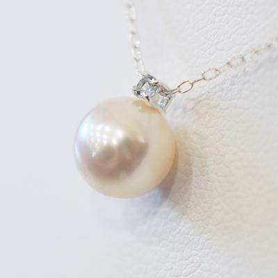ふるさと納税 天草市 真珠 ネックレス 8-8.5mm ホワイトピンク 3月 アクアマリン K18WG_S101-509 |  | 01