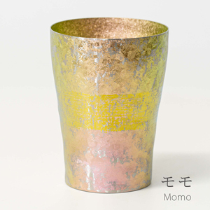 チタン二重タンブラー 木肌 和み (モモ) 250ml