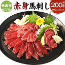 【ふるさと納税】赤身馬刺し 約200g（約100g×2パック）馬刺し 赤身 刺身 刺し身 馬肉 肉 お肉 ブロック おつまみ 冷凍 九州 熊本県 合志市 送料無料