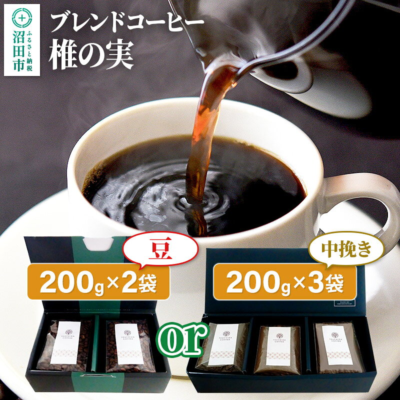 【ふるさと納税】《豆2袋・中挽き3袋どちらか選べる》ブレンドコーヒー「欅の木陰」土田商店 [レギュラーコーヒー 森林文化都市 沼田ブレンド 珈琲 coffee]
