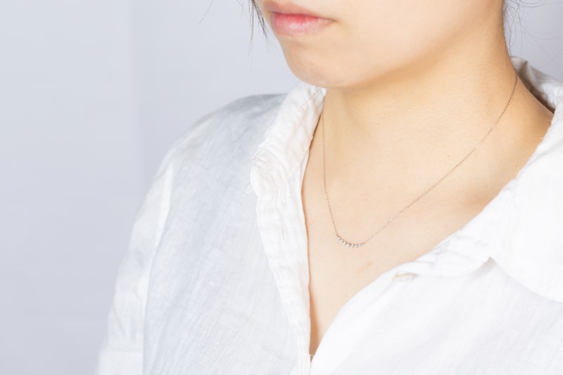 0.2ct PT900アーチネックレス HY-7