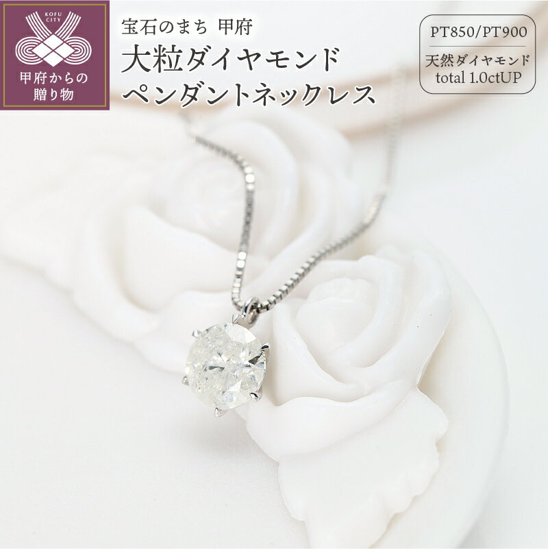 【ふるさと納税】 ネックレス ペンダント ジュエリー レディース アクセサリー ダイヤモンド 1ct 1粒 天然 6本爪 プラチナ PT900 PT850 Deliciae ギフト プレゼント ケース付 バッグ付 鑑別書付 保証書付 k137-069