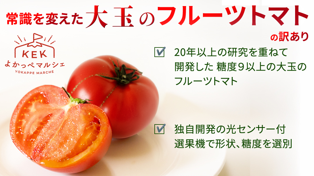 《 2027年 収穫分 》 訳あり フルーツトマト 大箱 約2.6kg × 1箱 (20～35玉/1箱) 糖度7度以上 先行予約 茨城県 桜川市 KEK 国産 トマト ブランドトマト 訳アリ 不揃い 