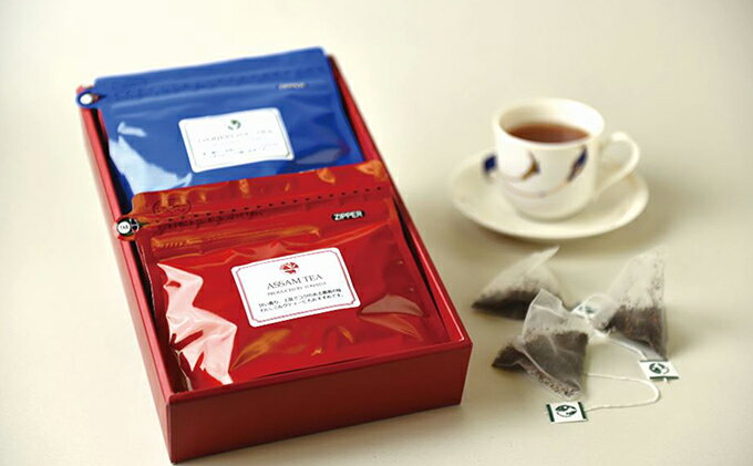守谷ブレンドティーセット (ティーバッグ各10包) 【紅茶 ティーバッグ ダージリン アッサム お茶 プチギフト 茨城県守谷市】
