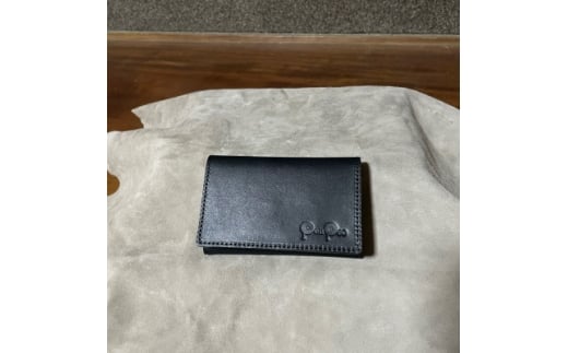知多牛革の名刺入れ(ブラック)【1691537】