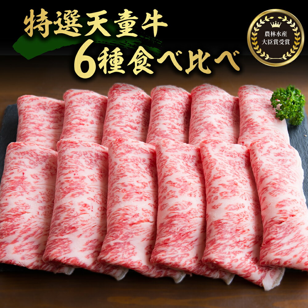 【ふるさと納税】農林水産大臣賞 受賞 特選 天童牛 6種 食べ比べ セット 国産 黒毛和牛 和牛 牛肉 ブランド牛 山形牛 和の奏 国産飼料 ご家庭用 のし 贈答 お取り寄せ グルメ 冷凍 送料無料 【 山形県 天童市 】