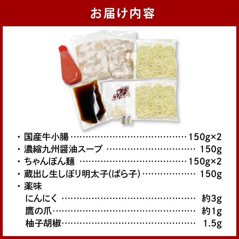 博多明太醤油もつ鍋セット(2～3人前) KBC0506