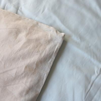 ふるさと納税 都留市 コットンサテン+和晒一重ガーゼ両面掛けふとんカバー　シングルサイズ　ブルー×グレー