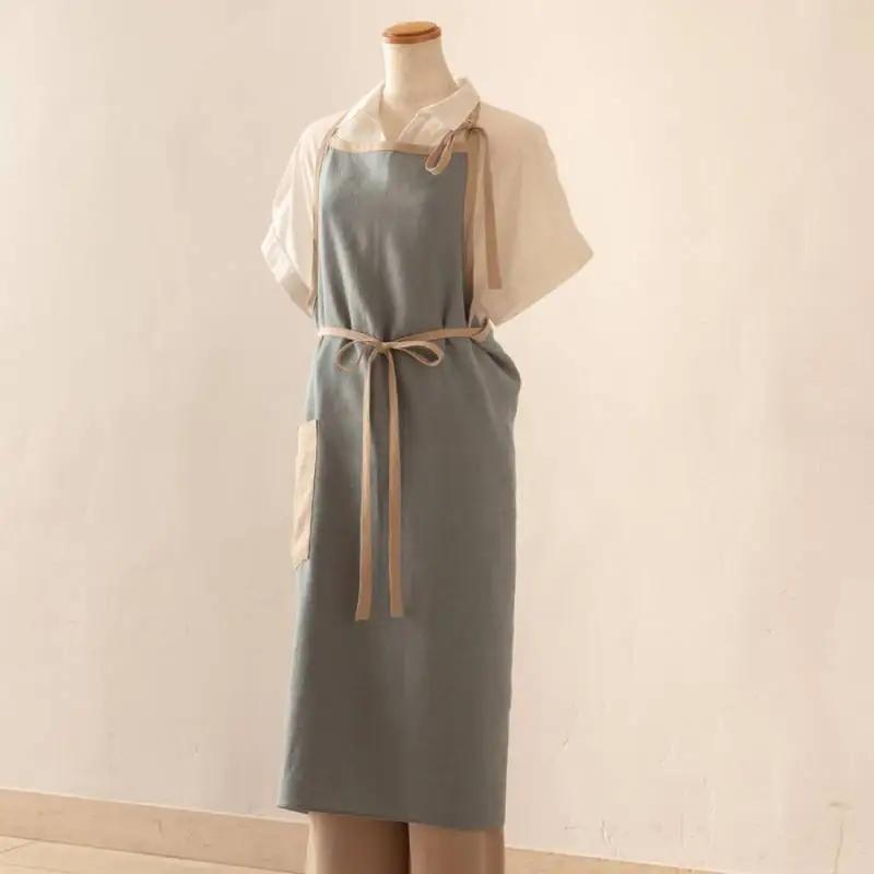 エプロン lithuania linen Apron／リトアニアリネン グリーン