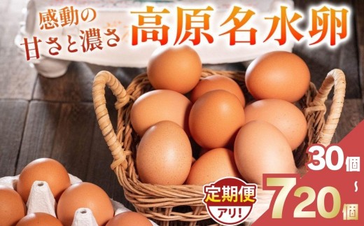 
                  高原名水 卵 30個 ～ 60個 定期便 あり｜豊かな自然で育ったアスタキサンチン含有の高原名水卵【感動の甘さと濃さ】栃木県 矢板市
                