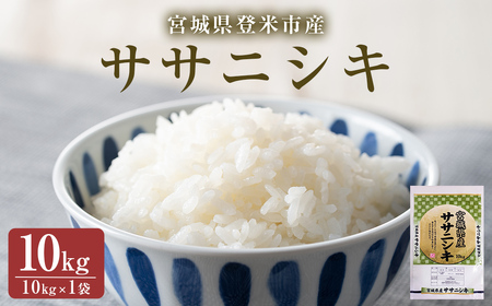 ≪令和7年産・新米≫ササニシキ 精米 10kg(10kg×1袋) 登米市産 米 お米 おこめ ごはん ご飯 白米 おにぎり お弁当 ささにしき 10kg 【宮城商事株式会社】tm464