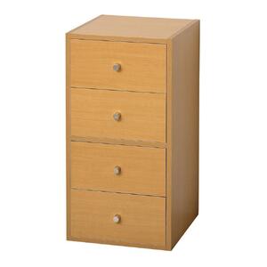完成品 チェスト 約幅37×奥行39.5×高さ72cm ナチュラル 引出 日本製 国産 ４段 ４杯 縦置き 横置き 引出し 幅72 高さ32自在チェスト4段 AKU104411801